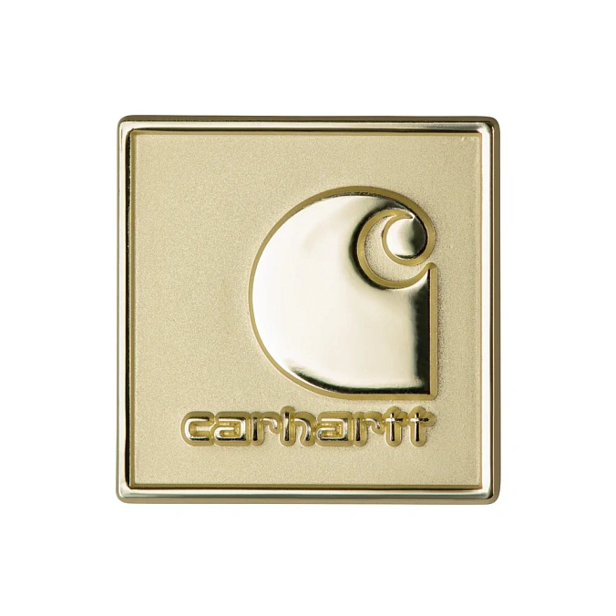Значок Carhartt WIP Square Label Pin Gold