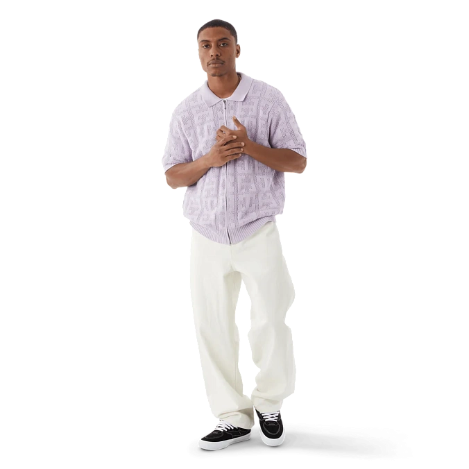 Рубашка вязаная HUF Monogram Jacquard Zip Sweater